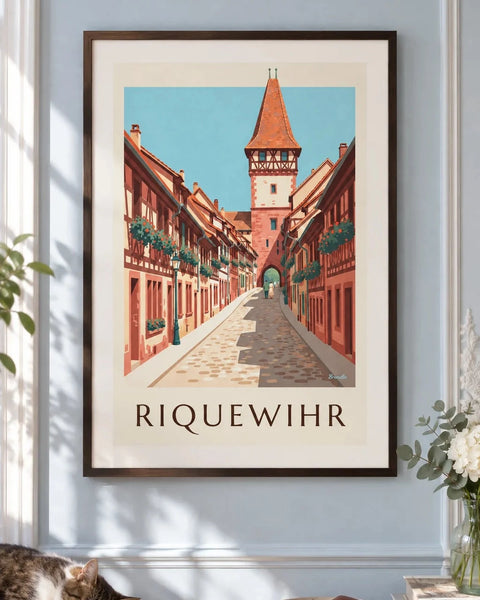 Affiches Alsace : affiche de la collection encadrée dans un intérieur