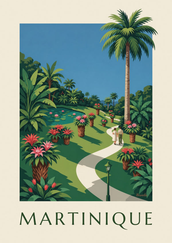 Juliste Martiniquesta, Balatan puutarhasta ja bromelioista