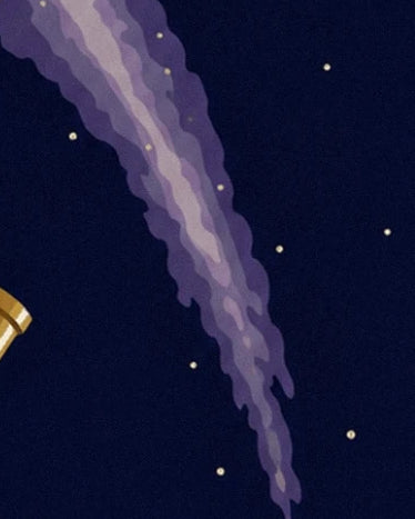 La Voie lactée en ruban mauve et violet parmi les étoiles du ciel bleu nuit