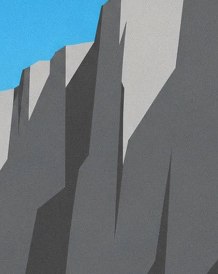 The tall grey walls of cirque de Gavarnie beneath a blue sky