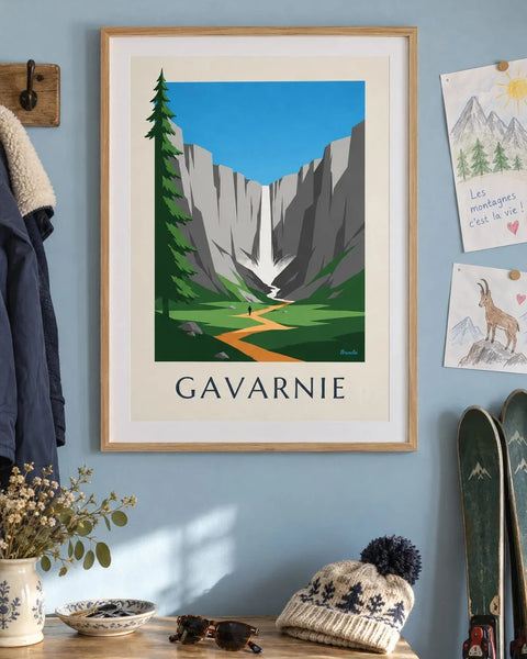Affiches Pyrénées : affiche de la collection encadrée dans un intérieur