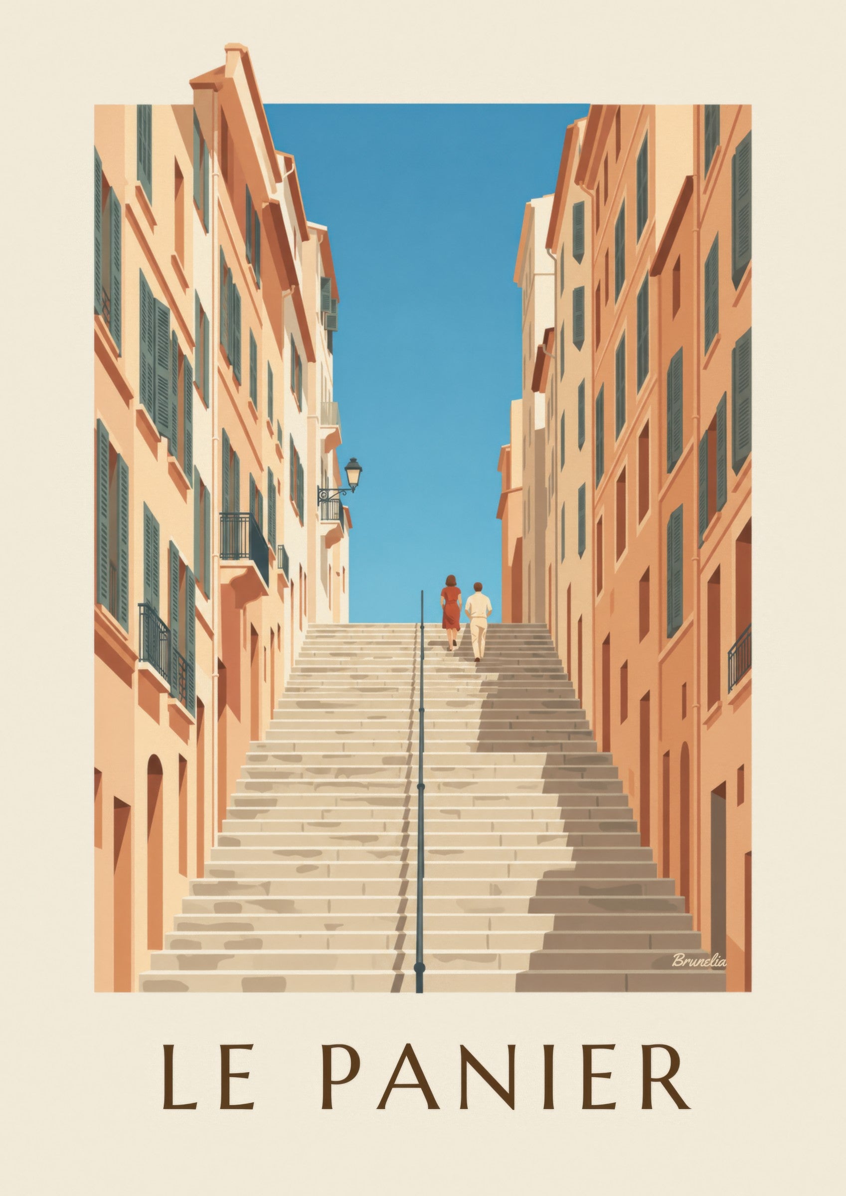 Affiche escaliers de la Montée des Accoules: lähikuva yksityiskohdasta