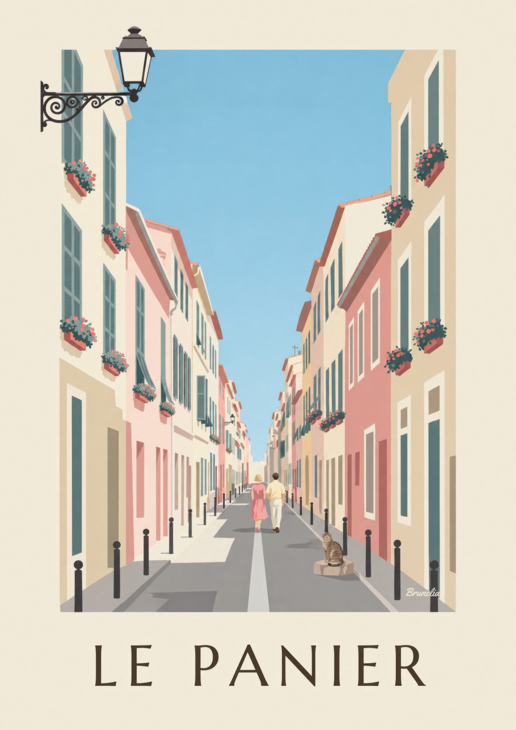 Affiche rue du Petit-Puits au Panier à Marseille: lähikuva yksityiskohdasta