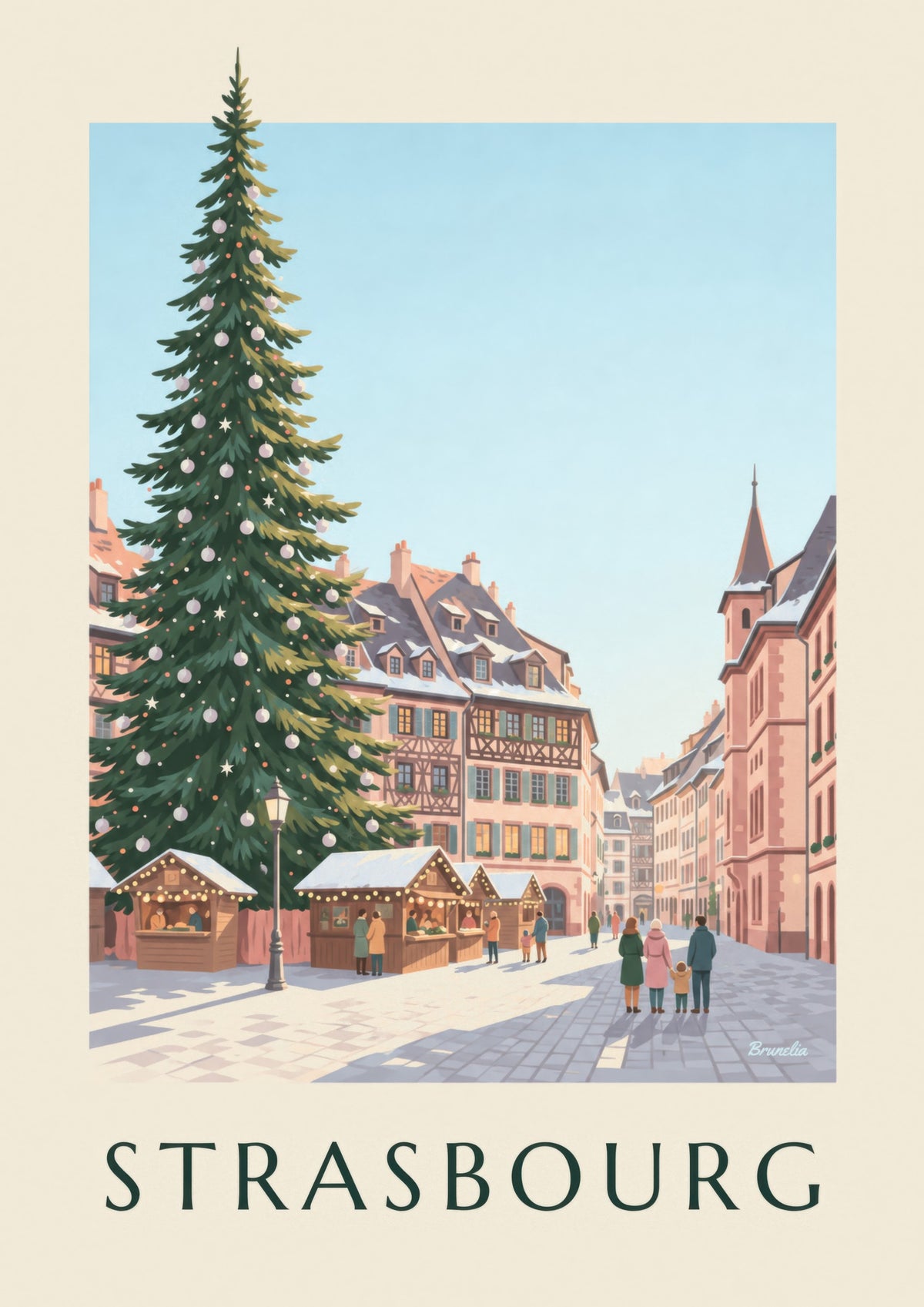 Strasbourgin joulumarkkinoiden juliste