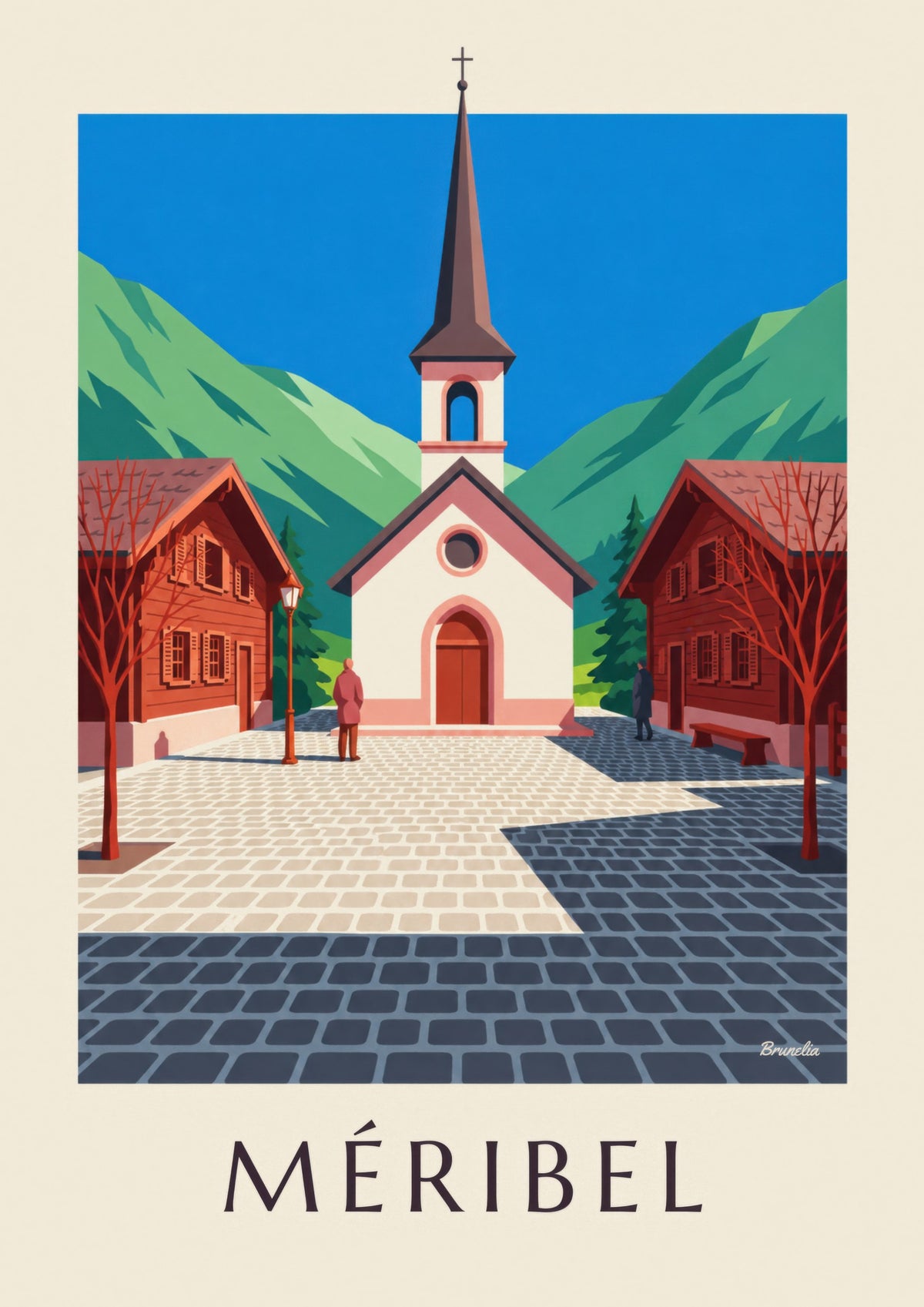 Méribel-juliste, vaaleanpunainen kappeli