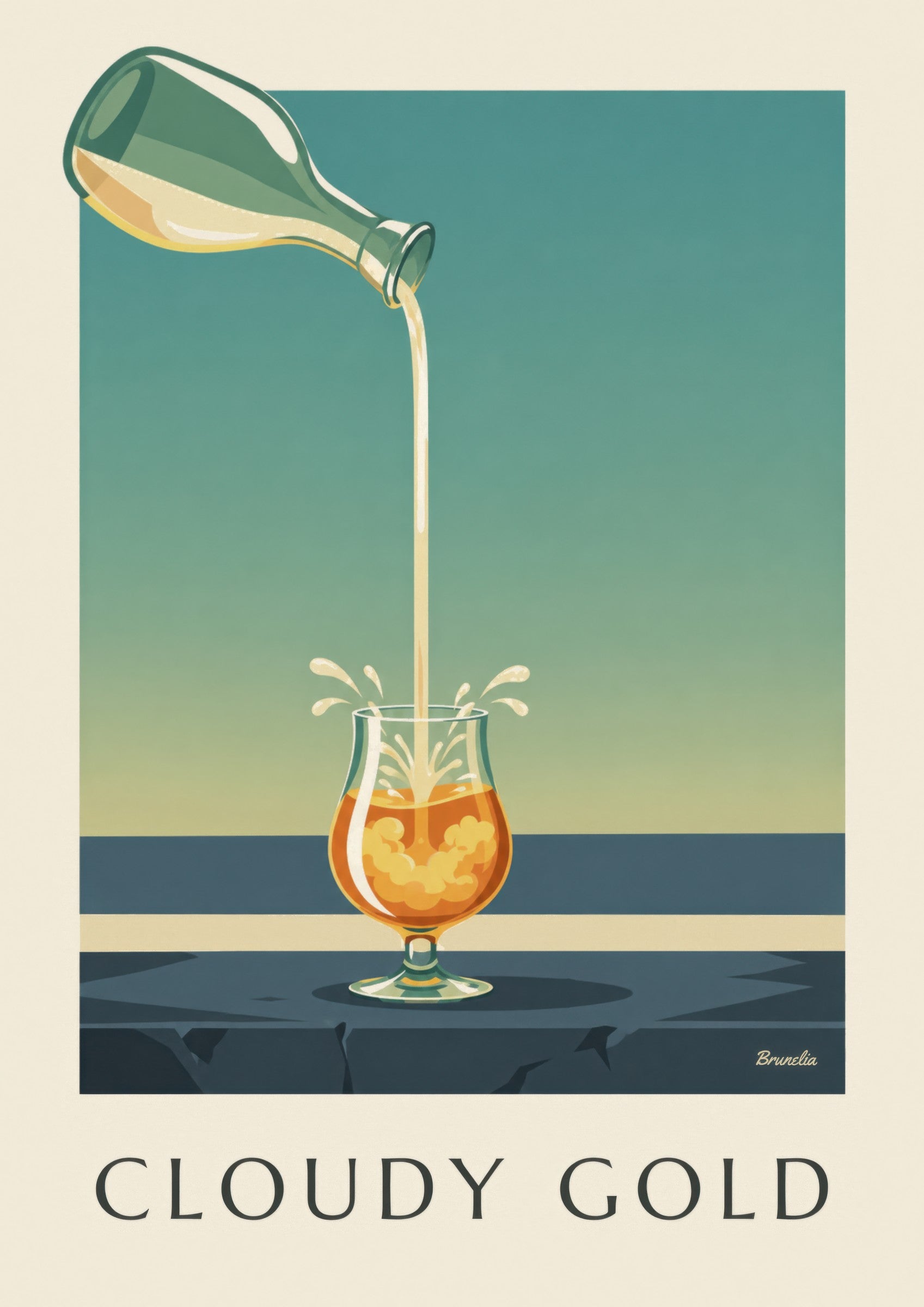 Affiche pastis et eau fraîche: lähikuva yksityiskohdasta