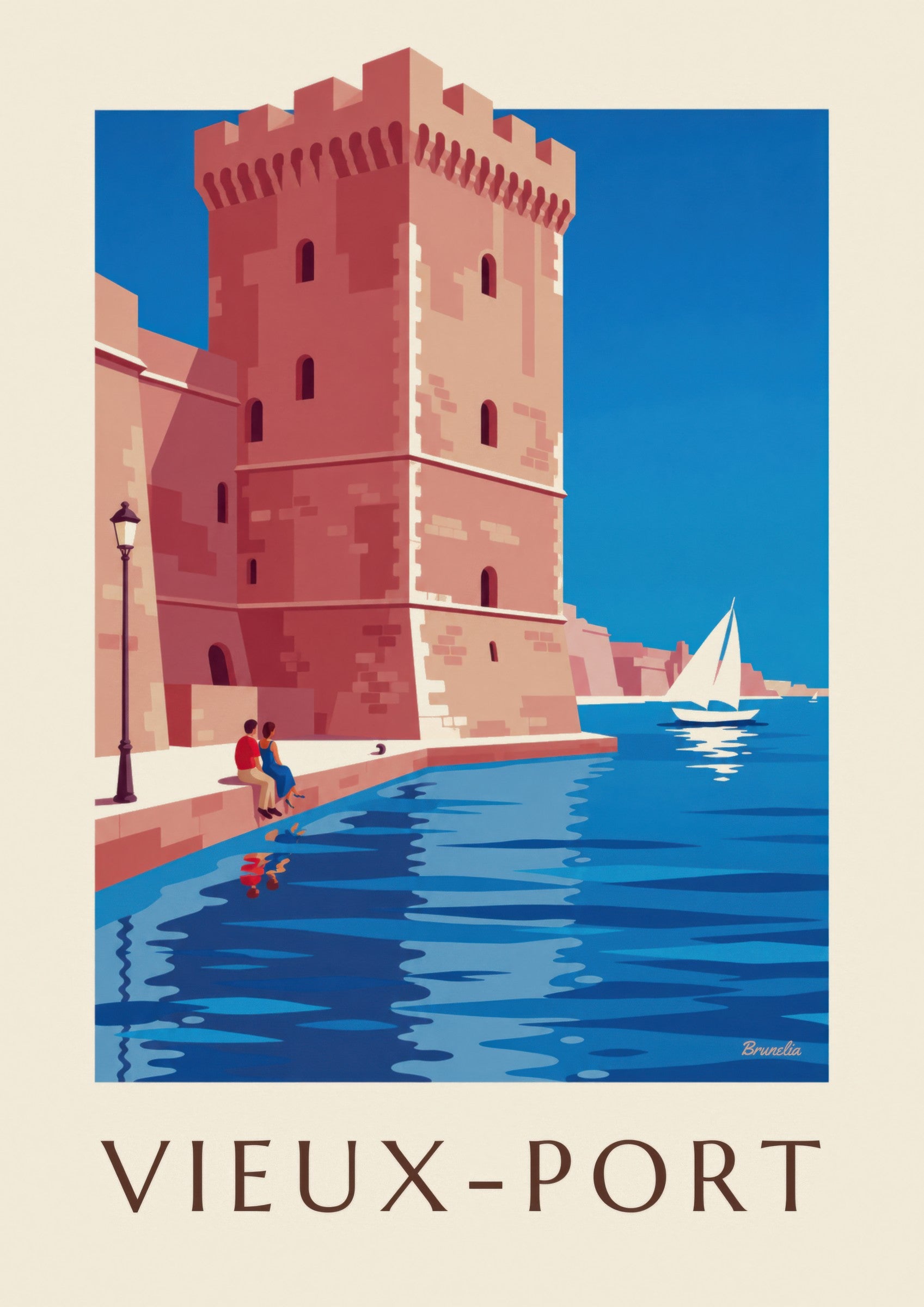 Affiche Tour du Roi René à Marseille: lähikuva yksityiskohdasta