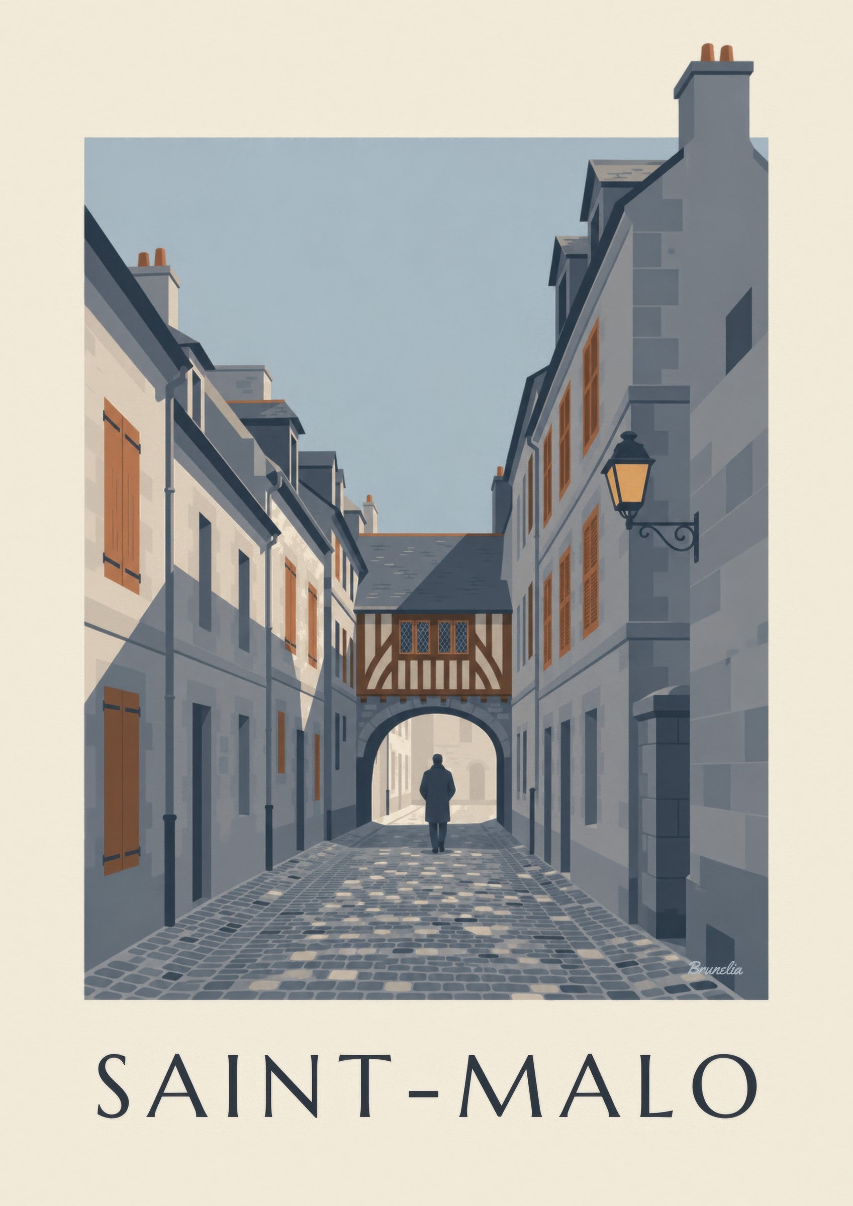 Affiche ruelle de Saint-Malo intra-muros: lähikuva yksityiskohdasta