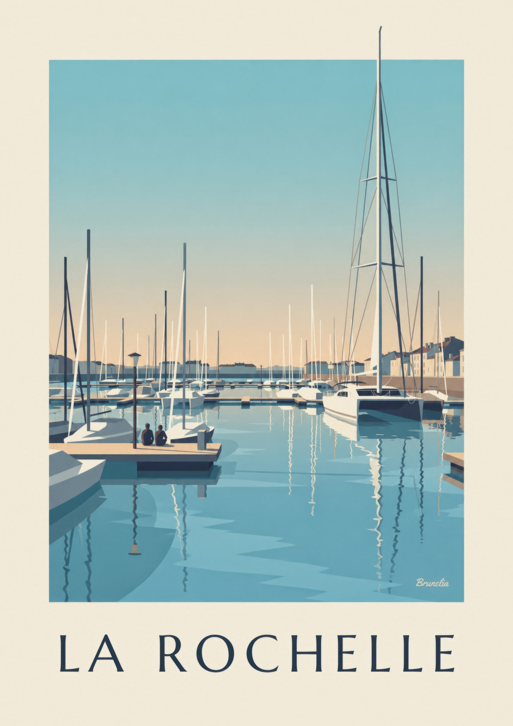 Affiche port de plaisance des Minimes à La Rochelle: lähikuva yksityiskohdasta