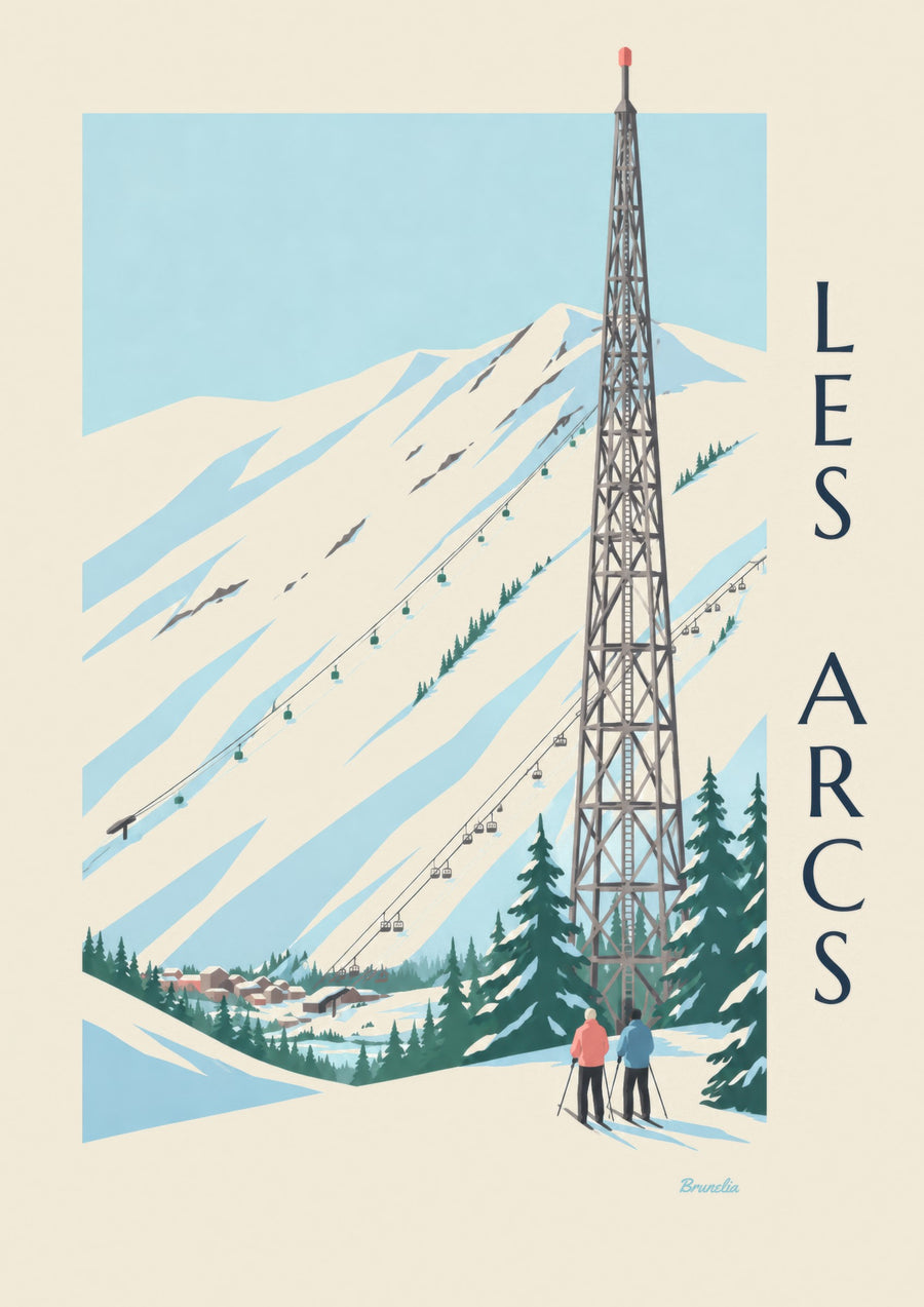 Les Arcsin Arc 1600 ja laskettelurinteet -juliste