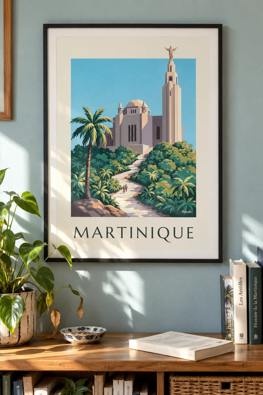 Martinique-juliste, Balatan Sacré-Cœur-kirkko : kehystettynä seinällä