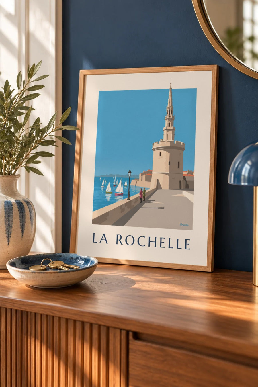 Tour de la Lanterne La Rochellessa, juliste : pieni A4-koko kehystettynä