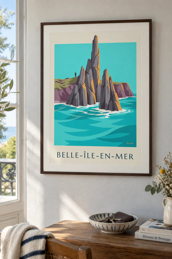 Port-Coton needles on Belle-Île-en-Mer poster