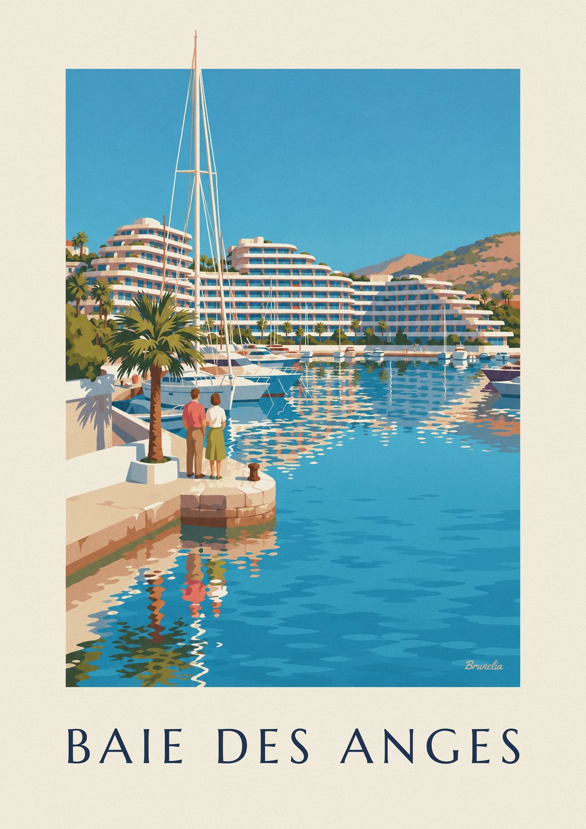 Affiche marina Baie des Anges à Villeneuve-Loubet
