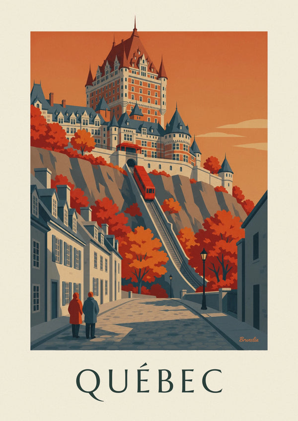 Château Frontenac in autumn, Quebec City poster