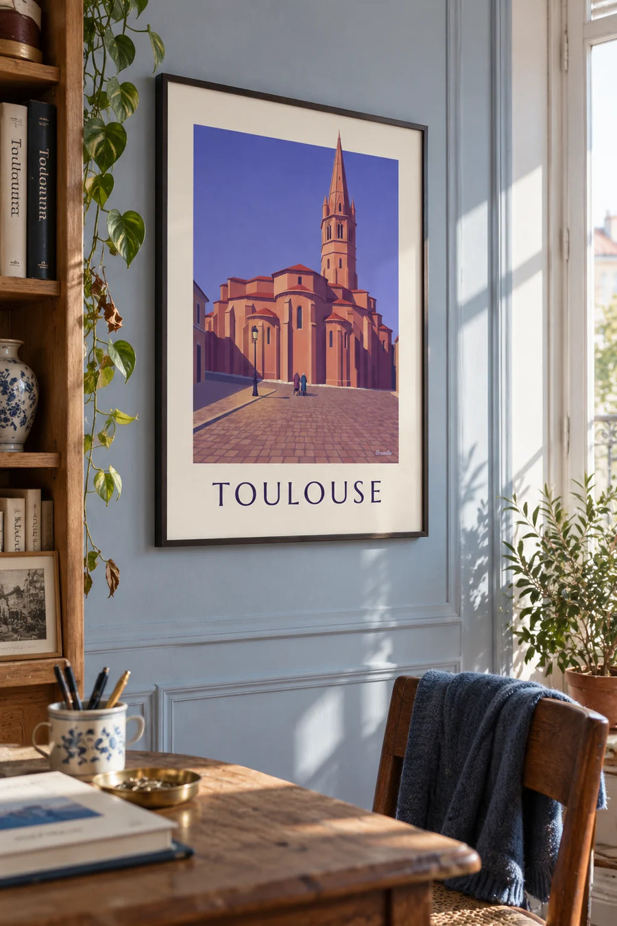 Poster of the apse of the Basilica of Saint-Sernin in Toulouse: framed on the wall